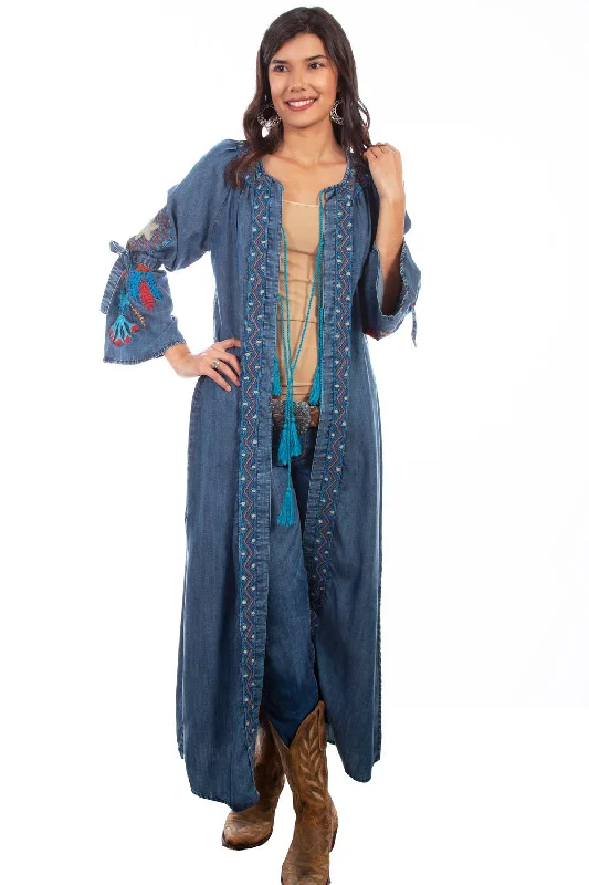 Women's Date Night Outfit Scully Womens Denim 100% Cotton Dream Catcher Duster