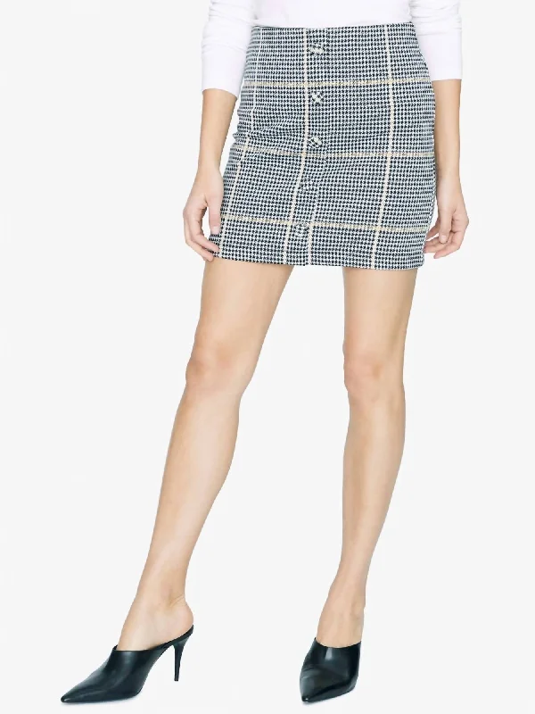 Women's Casual Apparel Check Her Out Mini Skirt In Citrine Plaid