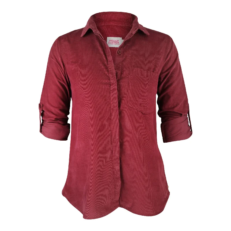 Discount Extravaganza Affordable Luxury Women's Apparel Heather ls classic button shirt rose