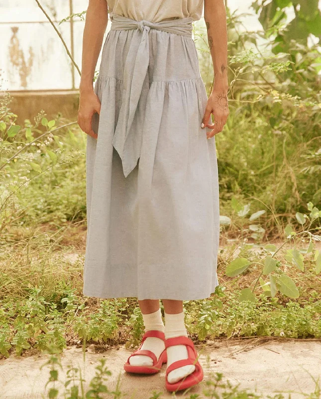 Women's Stylish Casual Garments The Waltz Skirt In Light Chambray