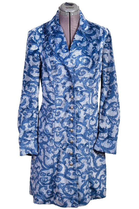 Women's Casual Wear Outfit Scully Womens Blue Polyester Jacquard Jacket