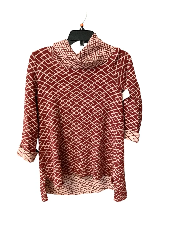 Sweater By Moth In Red & White, Size: S