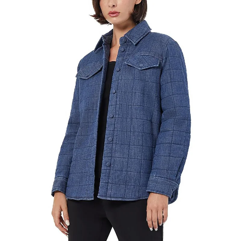 Women's Plus-Size Clothes Womens Quilted Collared Puffer Jacket