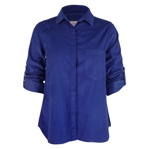 Crazy Price Slashing Women's Clothes For The Office Heather ls classic button shirt royal