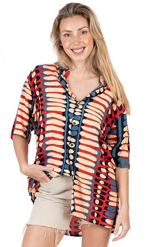 Trendy Fashion Sale Modern Women's Apparel Ivy Multi Shirt