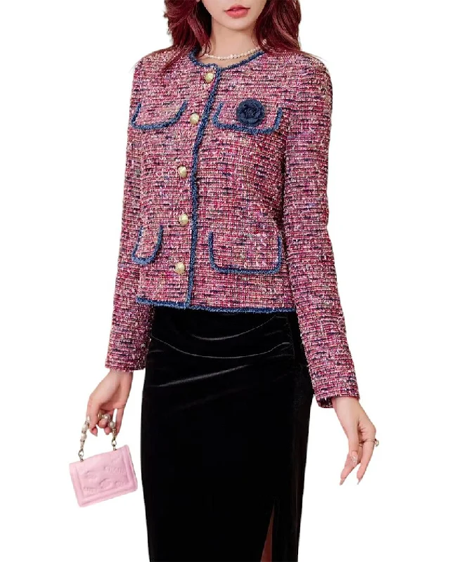 Women's Floral Print Outfit BURRYCO 2pc Cardigan & Skirt Set