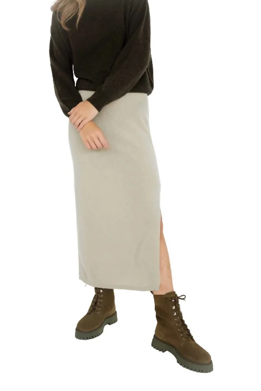 Formal Attire For Women Milo Contrast Skirt In Oatmeal