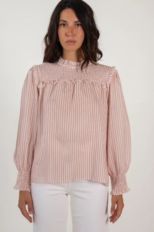 Exclusive Deals Online Women's Occasion Wear Clothes ANA SHIRT // PINK STRIPES