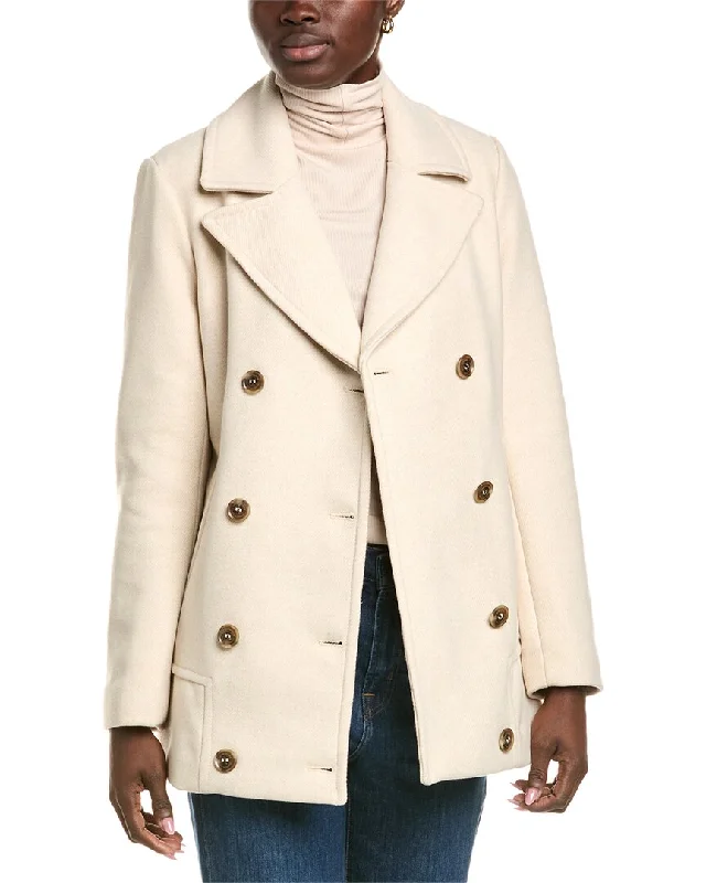 Women's Fashion-Forward Apparel Kenneth Cole Melton Wool-Blend Coat