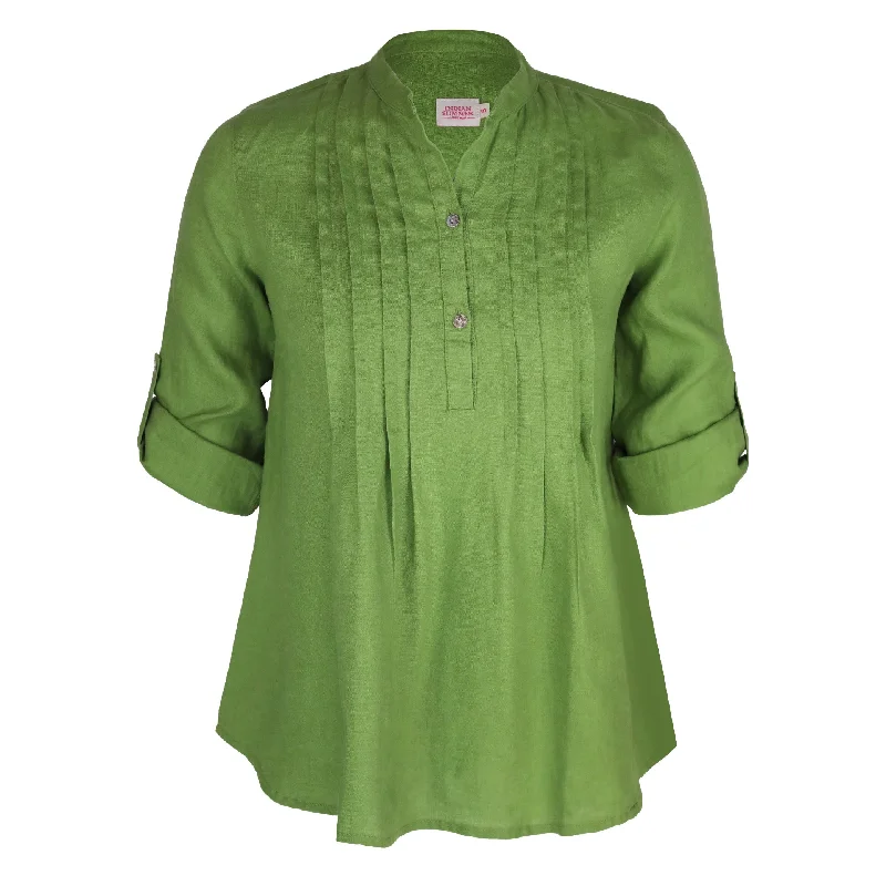 Easy Elegance Sales Women's Transitional Garments Greta Pintuck Fern Shirt