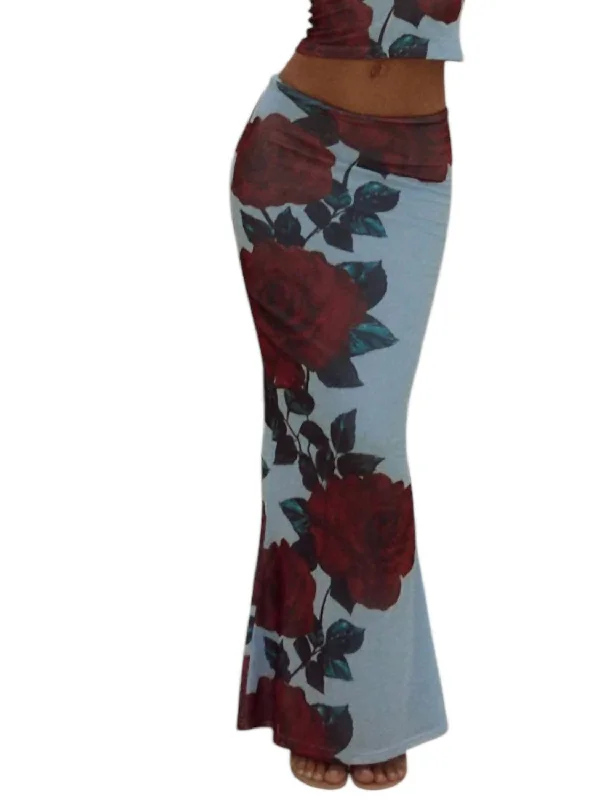 Women's Apparel Zarela Maxi Skirt In Red Rose