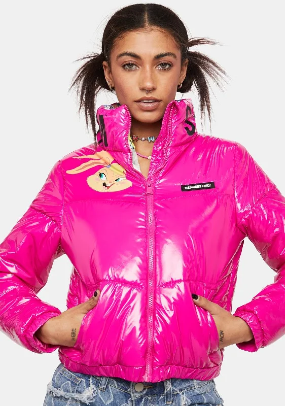 Women's Clothing For Outdoor Events X Space Jam High Shine Puffer