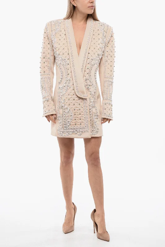 Women's Tops And Clothing Balmain Embelisehed Double-Breasted Blazer