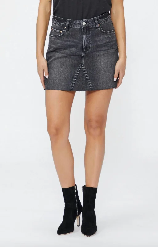 Women's Clothes And Garments Jessie Denim Mini Skirt In Vague Black