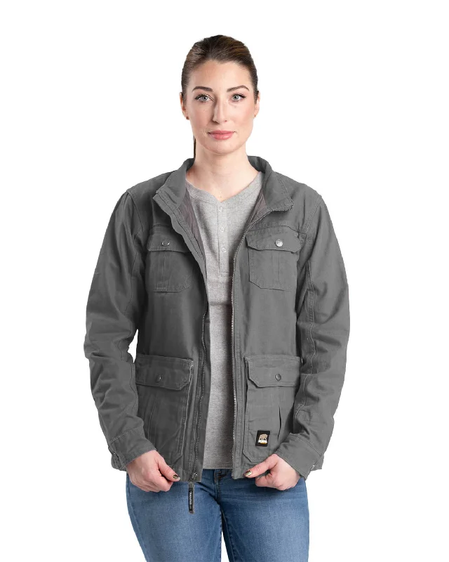 Women's Clothes For Special Occasions Berne Titanium 100% Cotton Ladies Sierra One One Jacket