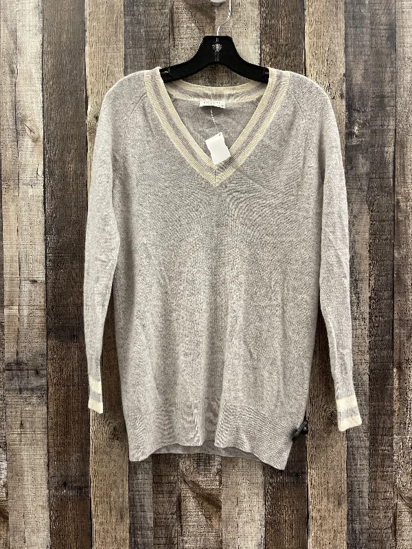 Sweater Cashmere By Equipment In Grey, Size: Xs