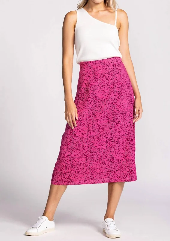 Women's Fashionable Attire For Work Sahara Skirt In Hot Pink