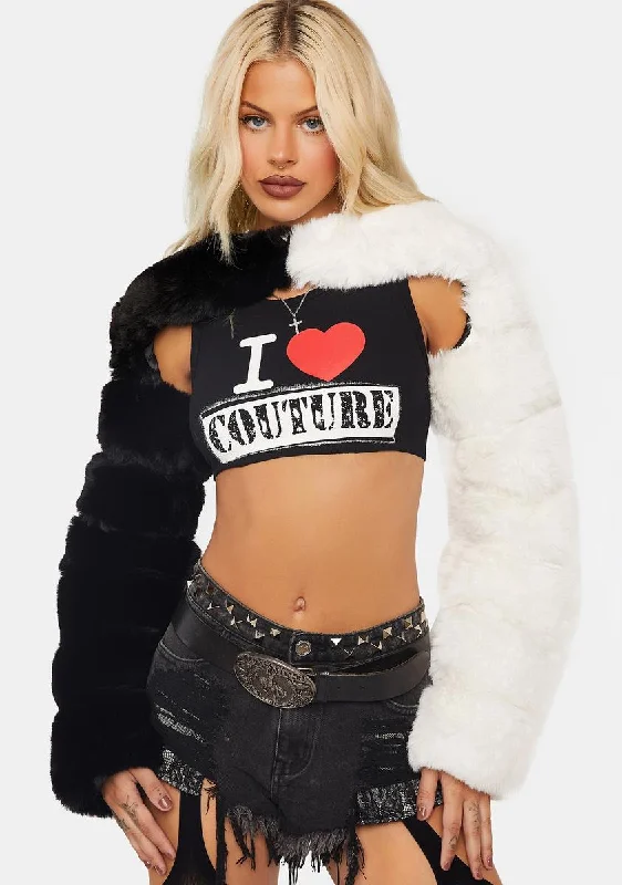 Women's Clothing Outfit Set Gallery Faux Fur Shrug