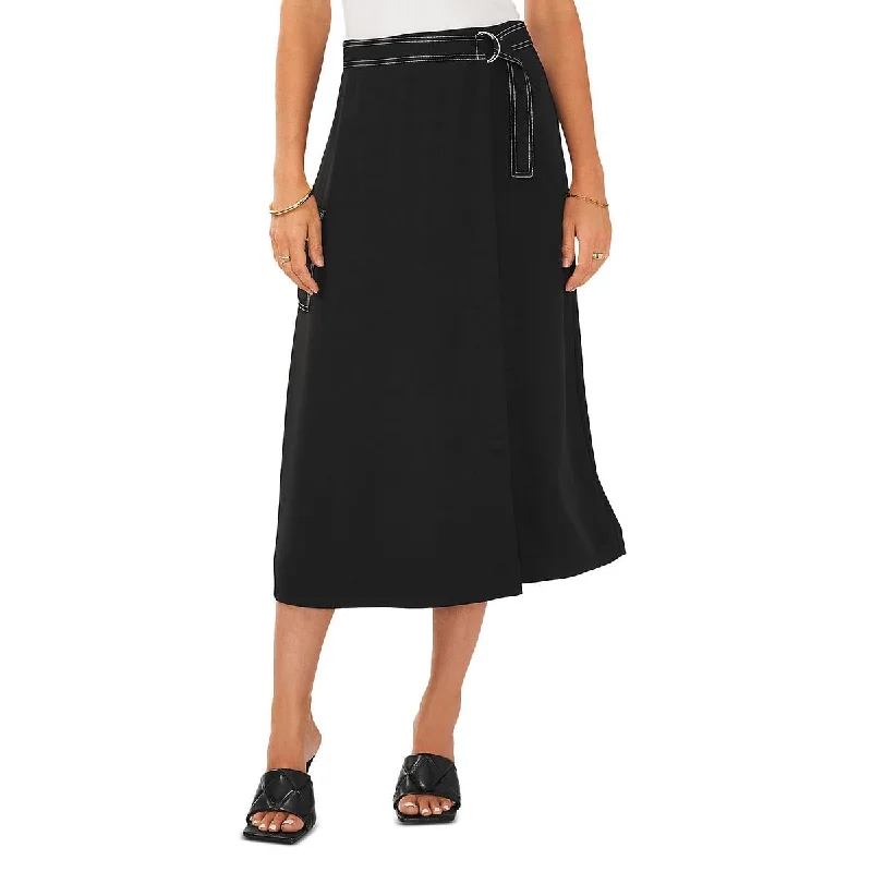 Formal Clothing For Women Womens Faux Wrap Belted Midi Skirt