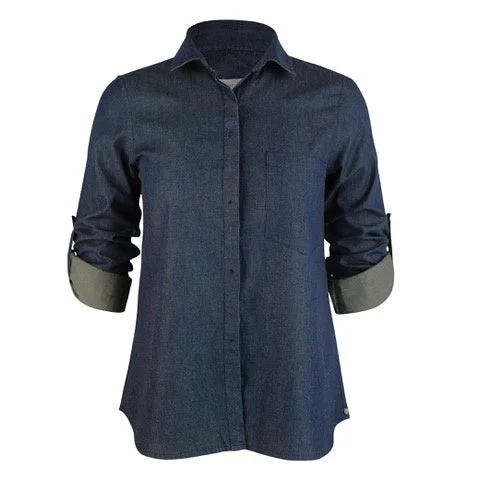 Stupidly Low Prices Women's Relaxed Clothes Heather ls classic button shirt denim