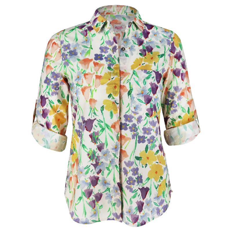 Season Sale Women's Layered Outfit Kelly CB Mauve Floral Shirt