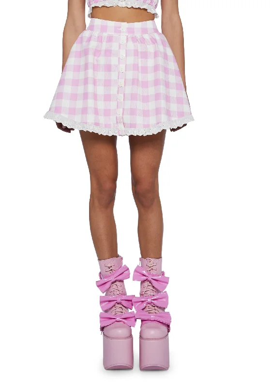 Women's Outfit Smore Sweetness Gingham Circle Skirt