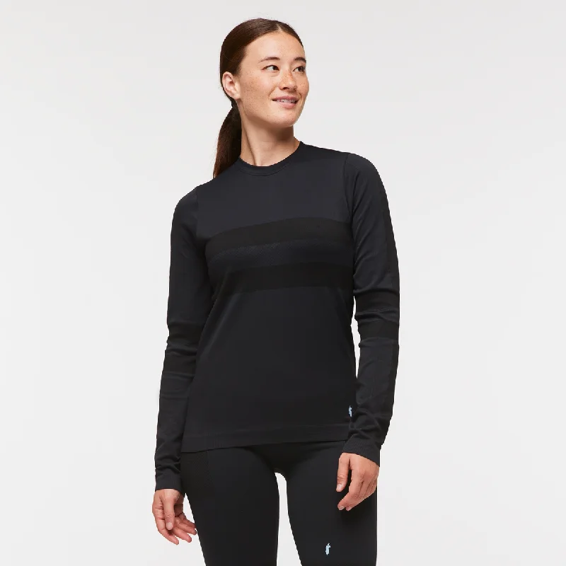 Premium Fashion Women's Formal Event Attire Debajo Seamless Baselayer Crew - Women's