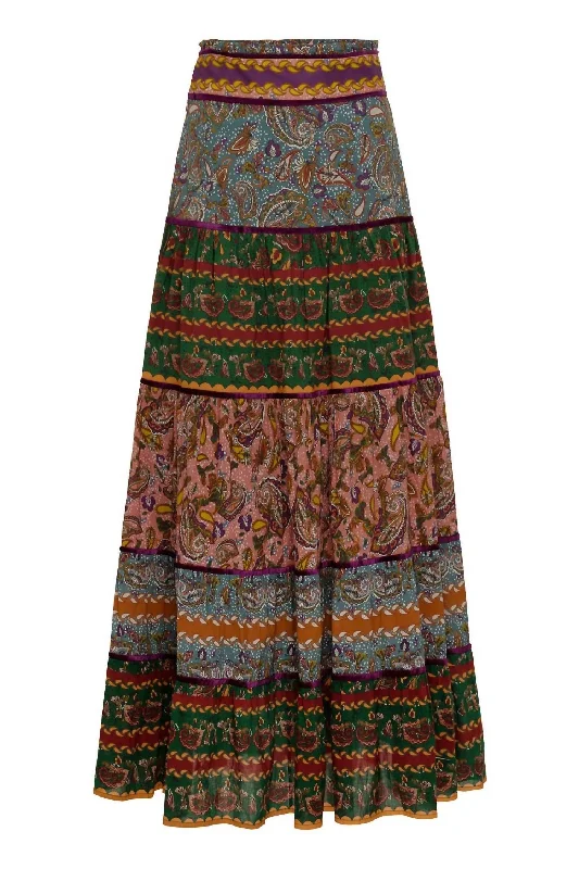 Affordable Women's Attire Catalina Skirt In Paisley Multi