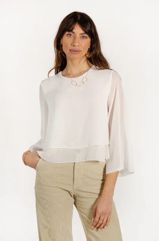 Urban Fashion Affordable Women's Garments ESTER SHIRT // WHITE