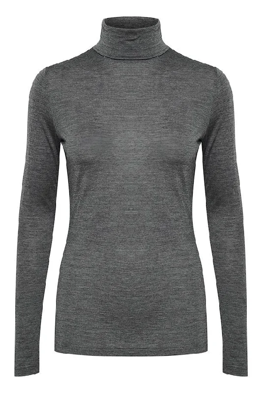 Limited Stock, Big Sale Timeless Women's Clothes EW The Dgrey Melange Rollneck Top