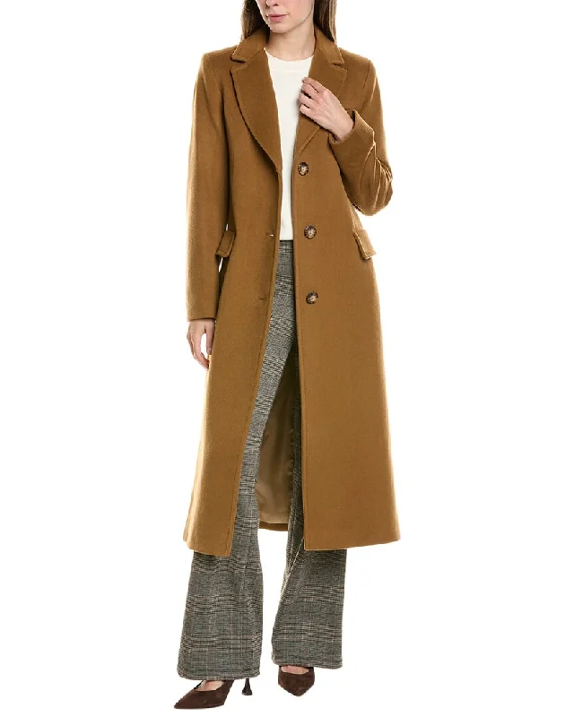 Women's Clothing For Everyday Wear FLEURETTE Long Wool Coat