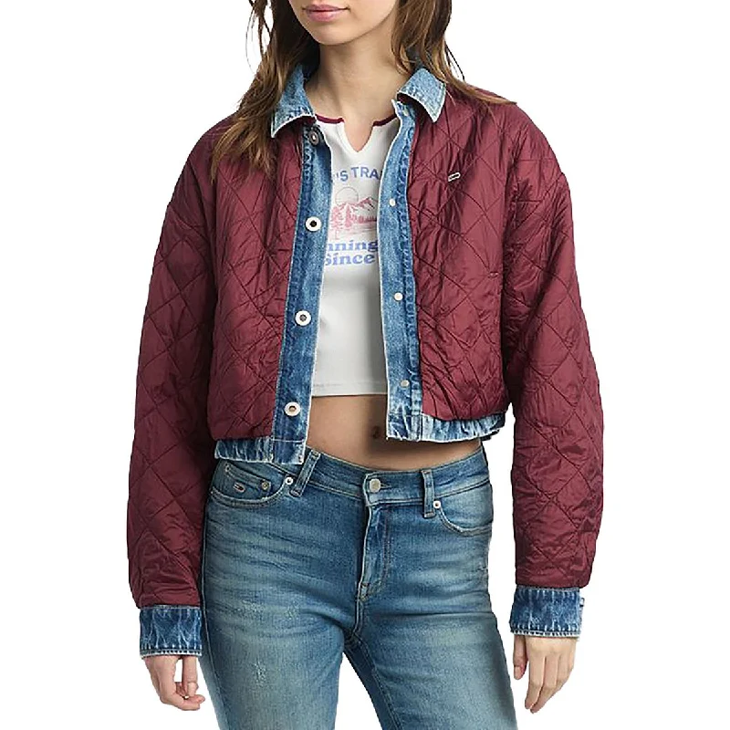 Women's Clothes For Work Womens Reversible Quilted Denim Jacket