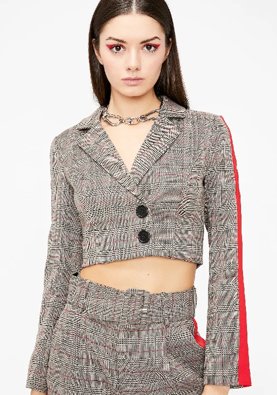 Comfortable Garments For Women Cooley High Plaid Blazer