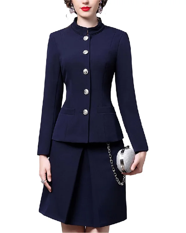 Women's Elegant Formal Outfit Anette 2pc Blazer & Skirt Set