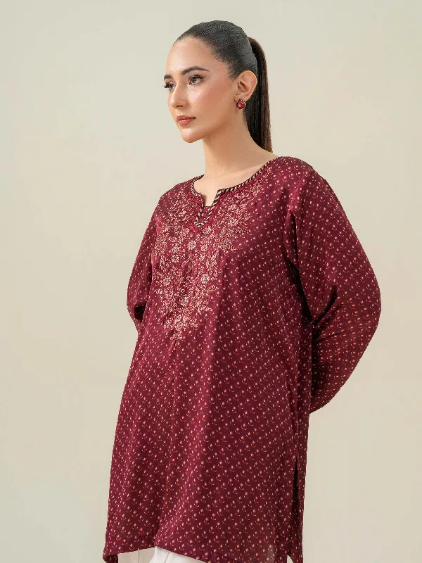 Fall Sale, Prices Drop Embroidered Silk Top