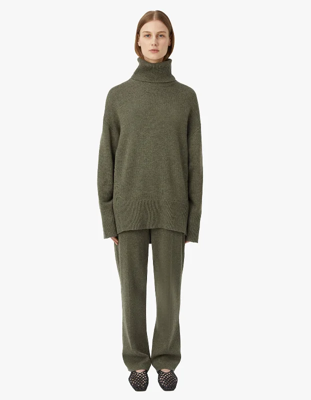 Limited Time Flash Sale Pascal Cashmere Blend Turtleneck - Army Green