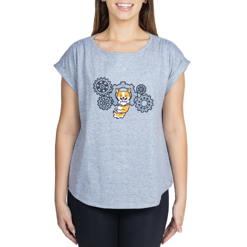 Bold Style Discounts Corgi & Cogs Grey Top