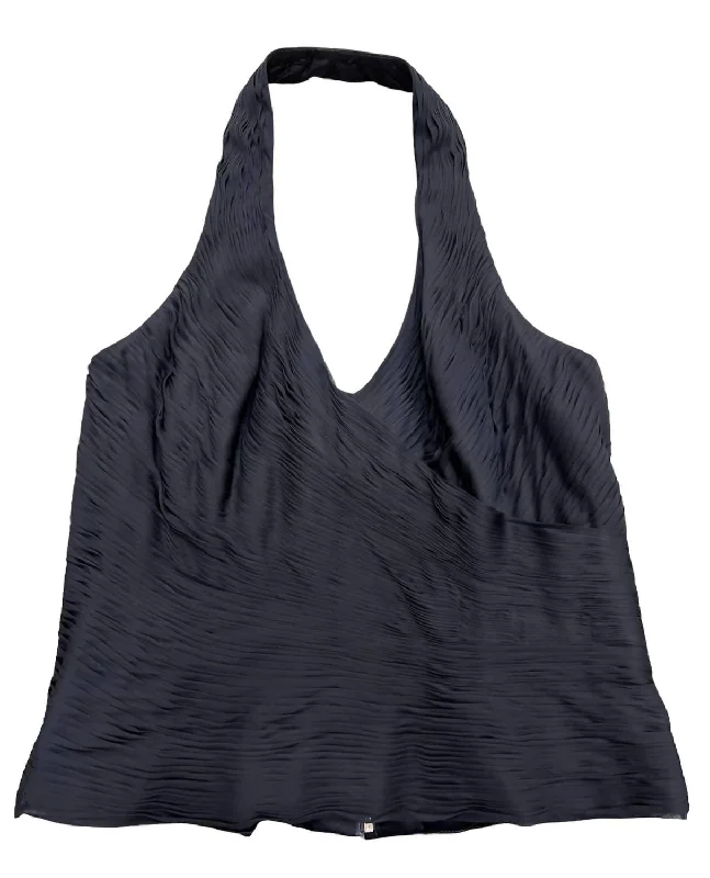 New Season Fashion Preview Women's Halter Top In Black