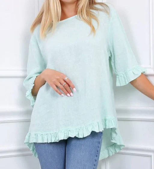 Seasonal Style Discounts 21925 Ruffle Top