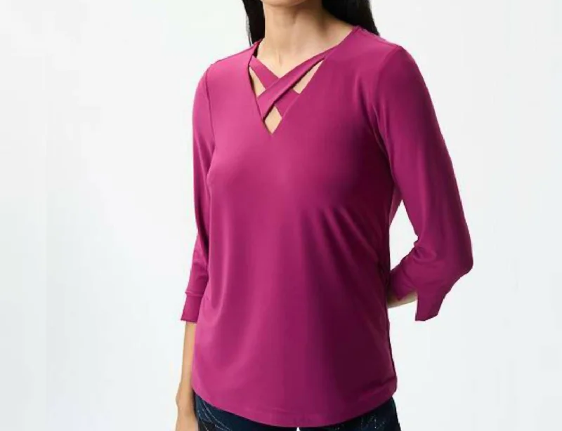 Absurdly Cheap Sale Criss-Cross Top In Vineyard