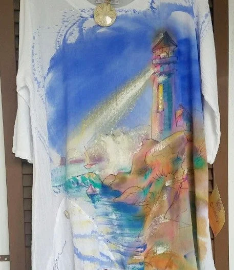 New In This Season Lighthouse Hand-Painted Dorie Top