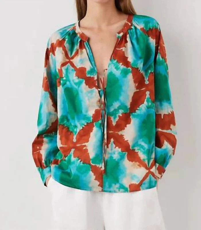 Easy Elegance Sales Brielle Top In Kaleidoscope