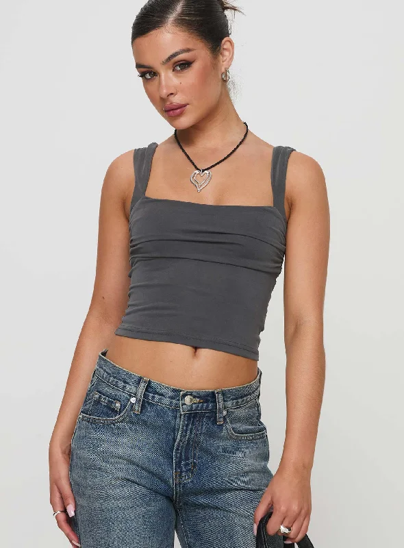 Bold Fashion Sales Francois Backless Top Slate