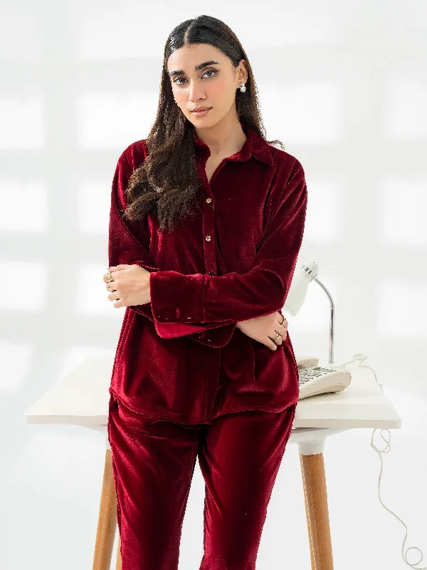 Stylish Looks Dyed Velour Top