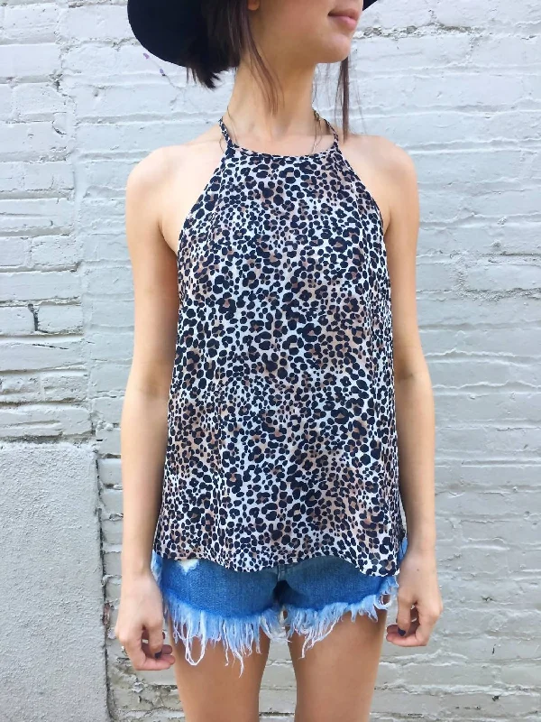 Street Style Discounts Selena Top In Alex Cheetah