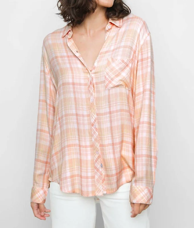 Feminine Style Promotions Hunter Shirt In Peach Powder