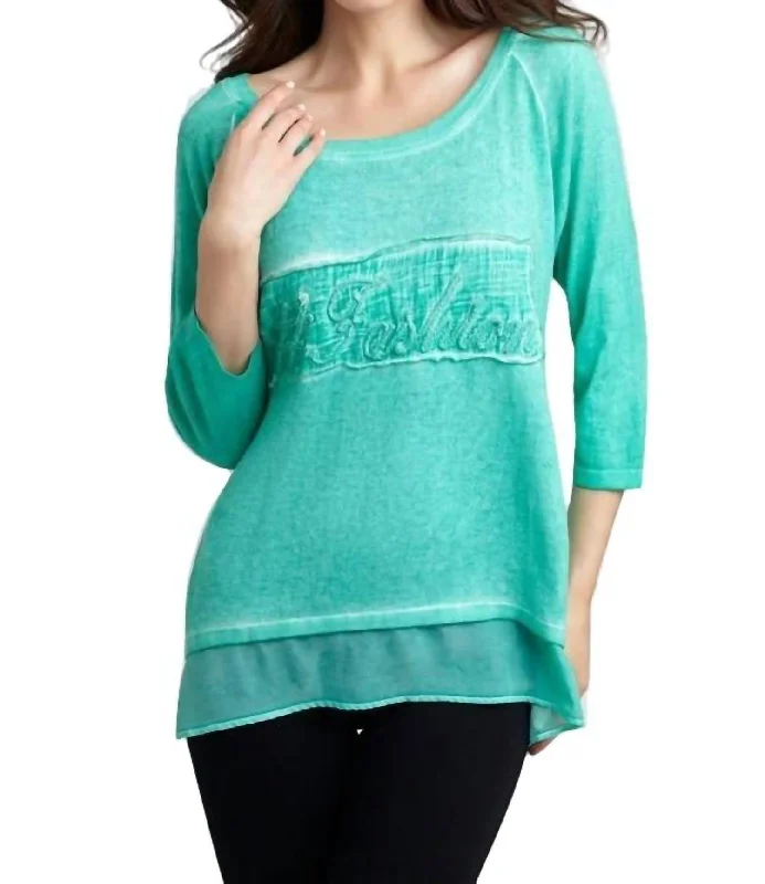 Massive Savings Fashion Top In Teal