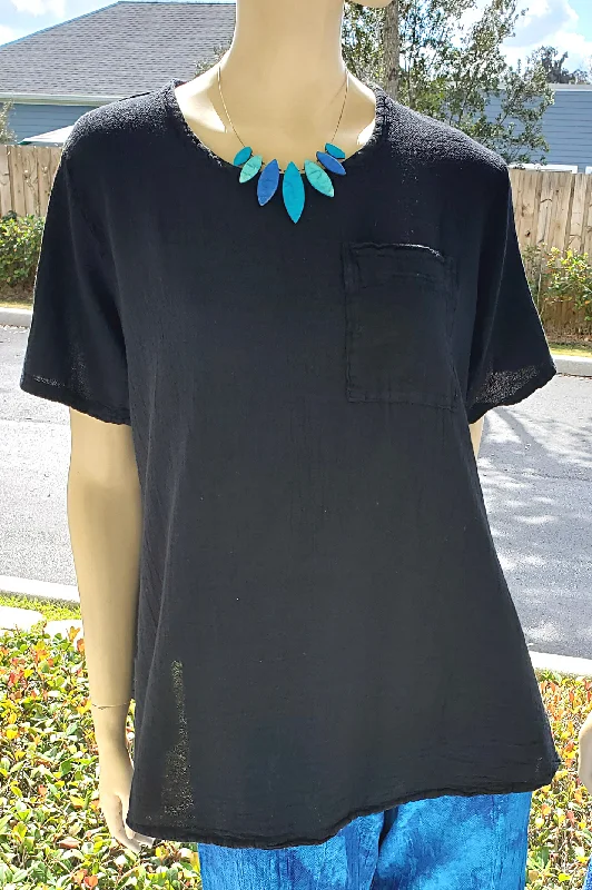 Limited Edition Lauri Top with Pocket Detail! 100% Cotton Gauze