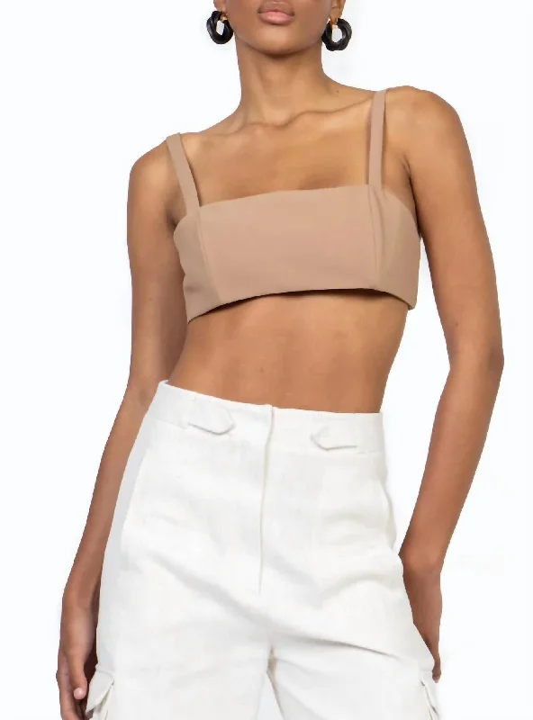 Get The Latest Trends Como Top In Tan