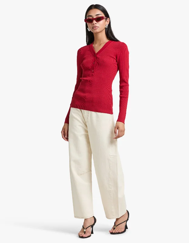 Luxury Fashion Saleonore V-Neck - Scarlet Sage